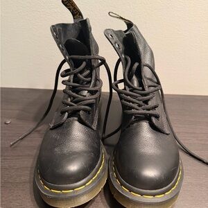 Dr. Martens Youth Black Lace-Up Boots Size 5Y